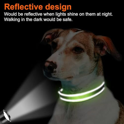 Joytale Reflective Dog Collar, Soft Neoprene Padded, Metal D-Ring, Nylon Pet Collar Adjustable for Puppy and Small Dogs, Green, XS - color: Green, size: X-Small (Pack of 1)