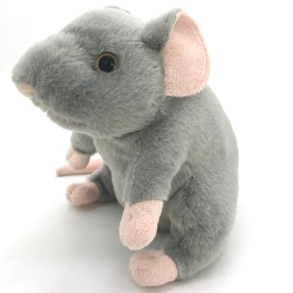 JIANEEXSQ Cute Simulation Mouse Plush Toy Realistic Lifelike Rat Stuffed Animal Model Doll Gift Collection for Kids