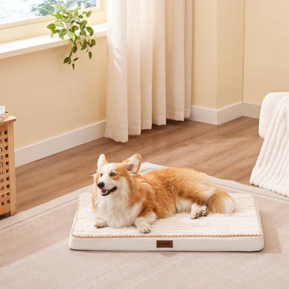 ZOMISIA XXL Dog Bed for Crate - Extra Large Orthopedic Pet Beds with Removable Machine Washable Cover, Egg Crate Foam Puppy Pad, Suitable for Pet Up to 100 lbs, 47"x29" - size: 47.0"L x 29.0"W x 4.0"Th