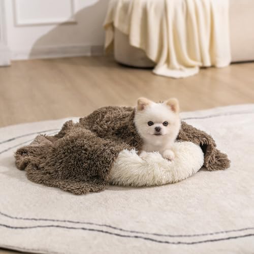 gogobunny Waterproof Dog Blanket for Couch & Furniture Protection - Super Soft Reversible Throw for Large Dogs & Cats, Calming Washable Fur & Sherpa Pet Blanket (25x35 Inch, Stone) - color: Stone, size: 25x35 Inch (Pack of 1)