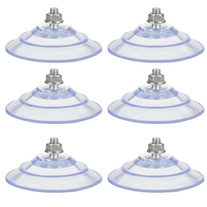 XJKJ 6 PCS cat Window Hammock Suction cat bass Cats Hammock Hanging pet Supplies M8*15 Screw Transparent suctions Cup, Screw Suction Cup 85mm/3.4 "PVC suctions Cup