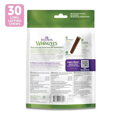 Wellness WHIMZEES Puppy Natural Dog Dental Treat, Chews, Freshens Breath, Extra-Small/Small Size, 7.9 oz Bag, 30 Count - size: 30 Count (Pack of 1)