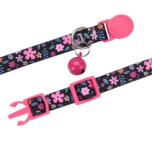 Cat Collar Breakaway with Bells, 3 Pack Girl Boy Pet Cat Collar with Bohemia Floral Tribal Geometric Patterns, Adjustable 7.5-12 Inch, with Safety Buckle for Kitten Cat(Set D) - color: Set D