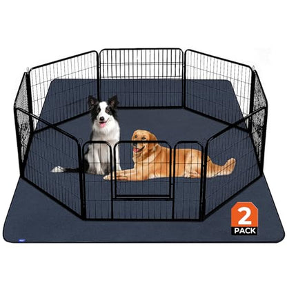 Washable Dog Pee Pads Extra Large 72"x72" – 2 Pack Super Absorbent, Quick-Dry Non-Slip Reusable Puppy Pads for Playpen, Crate & Floor, Pet Training Mats for Housebreaking & Incontinence - size: 72x72 Inch (Pack of 2)