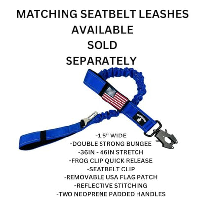 Tactical Dog Collar 2 Inch Wide Heavy Duty with Metal 2-Pin Belt Buckle for Medium, Large & XL Dogs, Thick Military-Style K9 Collar, Reflective, with Name Plate Area, USA Flag Patch, Strong & Durable - color: SM-MED BLUE BB, size: 12-20 inches