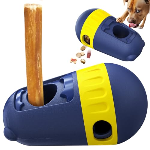 2-in-1 Dog Bully Stick Holder & Treat Dispenser Toy for Medium/Small Dogs