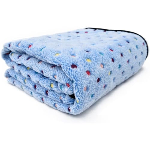 Pet Blanket, Coral Flannel Dog and Cat Quilt, Dog Bed Mat, Dog Blanket,Small Dog Blanket Washable Pet Bed Cover Soft Fluffy Puppy Blanket with Premium Fleece(Blue-23.6 * 15.7Inch) - color: Blue, size: 23.6*15.7Inch