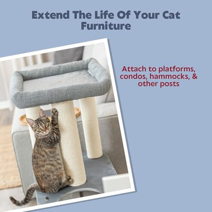 TRIXIE Replacement Sisal Post for Cat Scratching Posts, Backup Scratcher for Indoor Cat Furniture, Trees and Towers, 3.5 in x 11.8 in (9 x 30 cm) - size: 9/30 cm