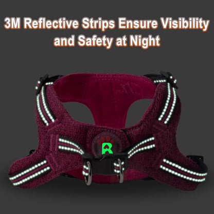 Dog Harness Step in Dog Vest Harness, Reflective Adjustable Puppy No Pull Harness Breathable Soft for Small and Medium Dogs Cats, Pink/Black, XXS - color: Pink/Black, size: XX-Small