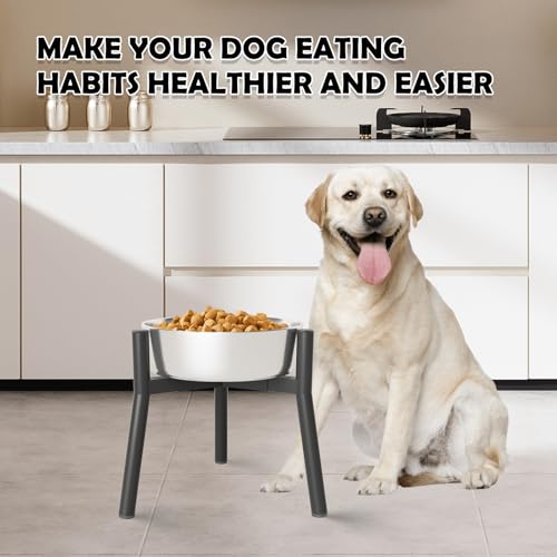 SHAINFUN 2Pack Raised Dog Bowl Stand for Large Dogs, Adjustable Width 7 to 10.6", Elevated Tall Food Water Stand (Bowl Not Included) - color: Black-MD, size: Height: 11", Width: 7-10.6"
