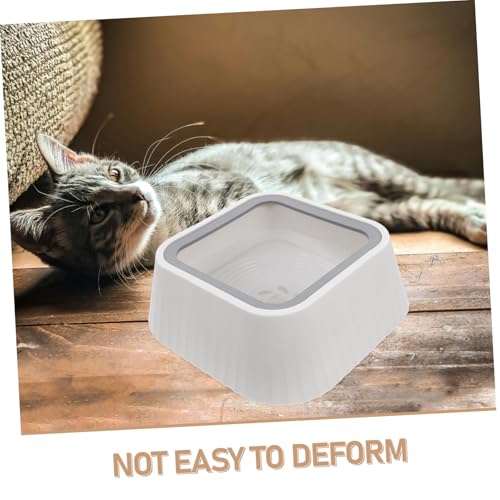 Spill Floating Pet Water Bowl Splash Cat Dog Feeder Durable Plastic Design for Drinking for Small Pets Effortless Hydration