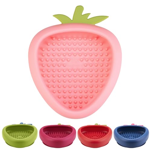 Freeze Dog Lick Bowl, Animire Non-Slip Slow Feeder Lick Mat for Dogs, Silicone Dog Enrichment Bowl for Distraction Anxiety Relief Boredom, BPA Free, Dishwasher Safe(Pink,S) - color: B- Pink, size: S