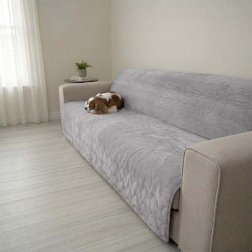 Paw Inspired Non-Slip Couch & Furniture Protector, Waterproof, Washable Bed & Couch Cover for Dogs, Cats, Pets (Anti-Slip, Gray) - color: Anti-slip Gray
