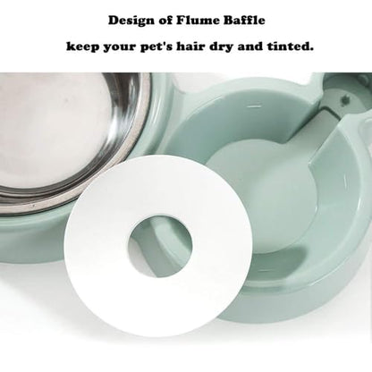 Double Dog Cat Bowls, Pets Water and Food Bowl Set with Detachable Stainless Steel Bowl, Automatic Water Dispenser Bottle No-Spill Pet Feeder for Cats Puppy and Small Dogs (Blue) - color: Blue