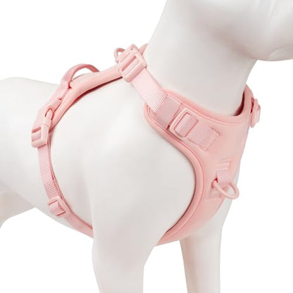 No Pull Dog Harness, Puppy Vest with Front Clip for Small Medium Large Sized Dog(Light Pink,S) - color: Light Pink, size: S(Neck:15.7-22.0", Chest:17.3-24.8")
