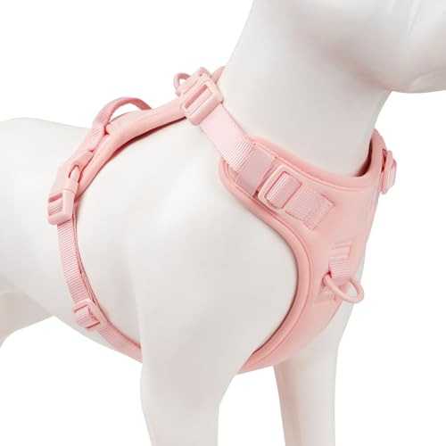 No Pull Dog Harness, Puppy Vest with Front Clip for Small Medium Large Sized Dog(Light Pink,S) - color: Light Pink, size: S(Neck:15.7-22.0", Chest:17.3-24.8")