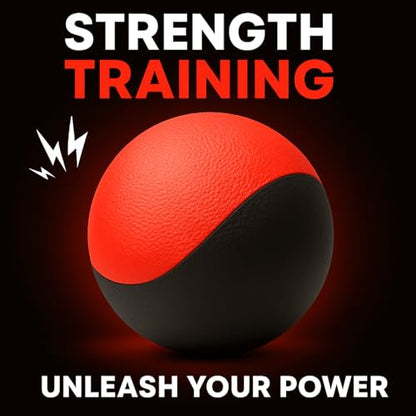 Squeaky Dog Toy – Durable Rubber Dog Ball for Medium & Large Dogs, Tough Interactive Fetch Toy for Chewers, Outdoor Training & Play Ball, Floating Water Play Gift.Red Black - color: Red Black
