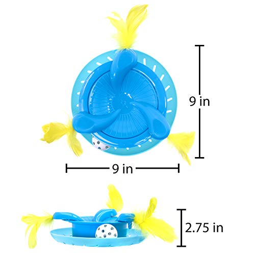 Kitty City Swat Track Cat Toy, 3 Toys in 1 Cat Toy, Cat Ball Track with Feathers - color: E) Small Scratcher