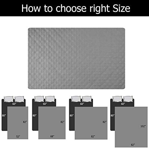 Ameritex Waterproof Dog Bed Cover Pet Blanket for Furniture Bed Couch Sofa Reversible - color: Grey+dark Grey, size: 52x82 Inch (Pack of 1)
