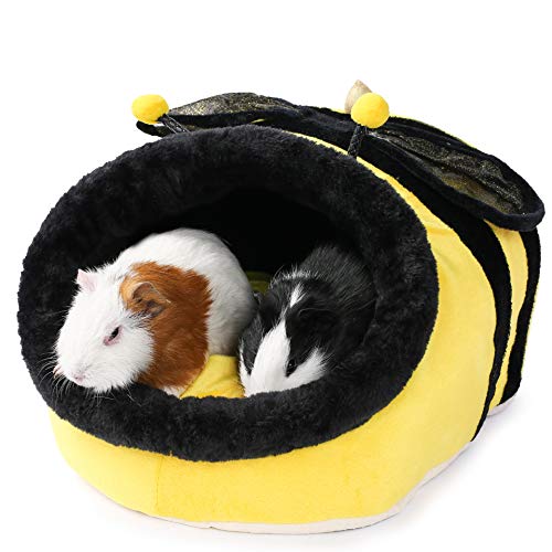 Bunny Hedgehog Guinea Pig Bed Accessories Cage Toys Bearded Dragon House Hamster Supplies Habitat Ferret Rat (XL, Bee) - color: 4-Bee, size: XL