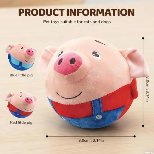 Interactive Dog Toys, 2026 New Active Moving Squeaky Dog Ball with Talking Sound, Rechargeable Washable Plush Toy (2PCS) - color: 2PCS
