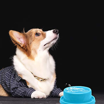 Dog Bowl Set Pet Food and Water Feeder Non-Skid Outdoor Cat Bowls Feeding Dish for Puppy Small Medium Dogs