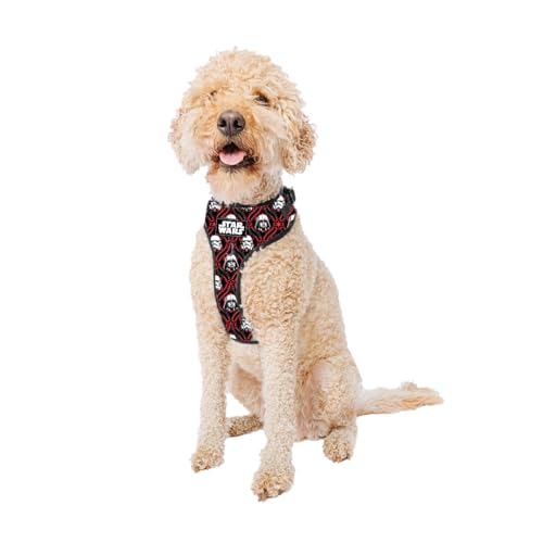 Sassy Woof Dog Adjustable Harness - Star Wars™ The Dark Side - L, Breathable Mesh, No Pull Design with Two D-Rings, Patented Design, Perfect for Small Dogs and Puppies - size: Large, style: Harness