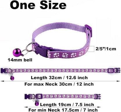 Cat Collar with Bell, 2-Pack Basic & Reflective Cat Collar with Bells for XXS Xs Small Pet Dogs Boy Tiny Kitten Girls Animal,Neck 7-12 Inch (Pink, Neck 7-12") - color: Pink
