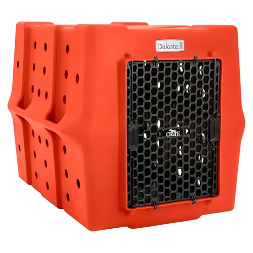 Dakota 283 Crate - Canine Rough and Tough Economy Kennel (Orange, Large) - color: Orange, size: Large