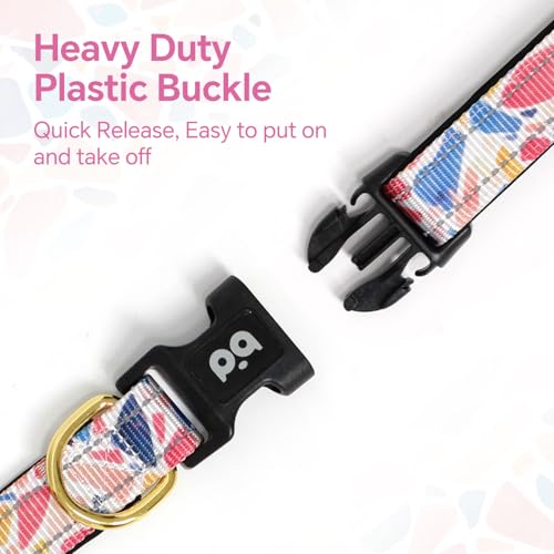 QQPETS Reflective Dog Collar with Soft Neoprene Padded Breathable Nylon Pet Collar Adjustable for Small Medium Large Dogs - color: Paintings, size: S