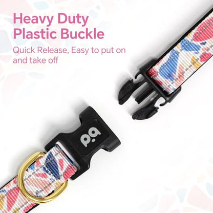 QQPETS Reflective Dog Collar with Soft Neoprene Padded Breathable Nylon Pet Collar Adjustable for Small Medium Large Dogs - color: Paintings, size: S