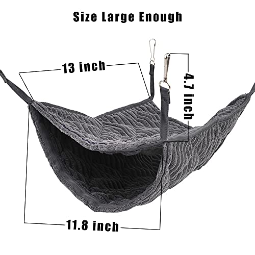 Large Ferret Hammock, Hanging Tunnel Bed for Cage Fit Rats Chinchilla - Grey - color: Grey