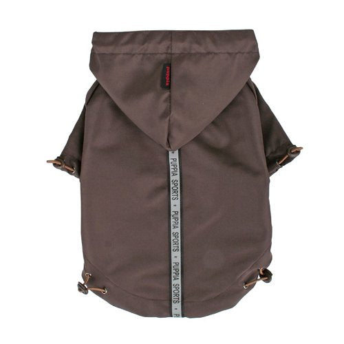 Puppia Authentic Base Jumper Raincoat, Small, Brown - color: Brown, size: Small