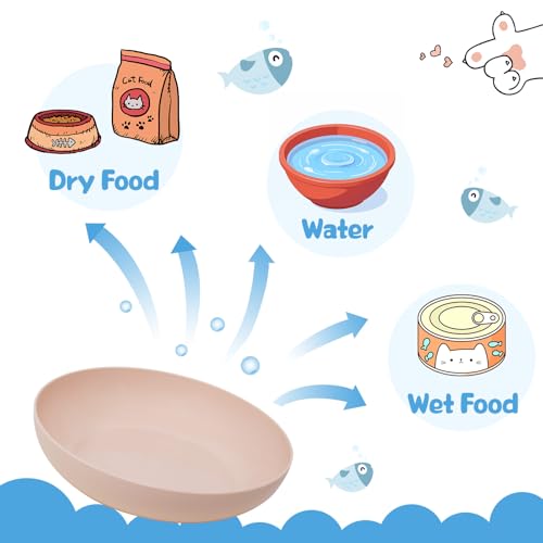 [16 Pack] Cat Dishes Whisker Friendly, Shallow Wide Pet Food and Water Bowl, Durable Wheat Straw Cat Bowls for Indoor Outdoor Cats - color: 16pcs