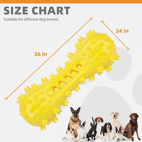 KOOLTAIL Floating Dog Toys for Swimming Pool,Summer Bumper Toy for Water,Indestructible Dog Toothbrush Chew Toy,Interactive Training Squeaky Toys for Aggressive Chewers Small Medium Large Dogs,Yellow - color: Yellow