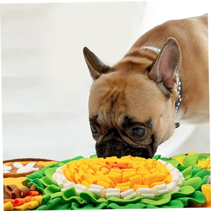 Washable Dog Snuffle Mat with Squeaker, Non-Slip Feeding Mat for Brain Games/25x17 Inch, Yellow - color: yellow