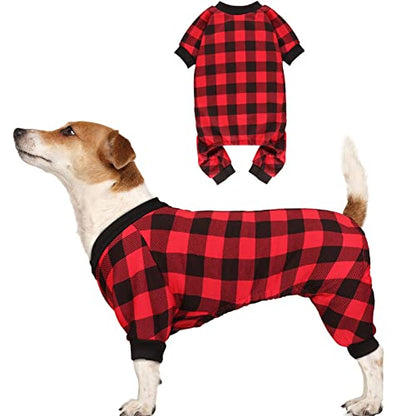 Dog Fleece Sweater Buffalo Plaid Sweater Clothes Dog Outfit Soft Thickening Warm Pet Clothes Sweaters for Dogs Girl & Boy(L) - size: L
