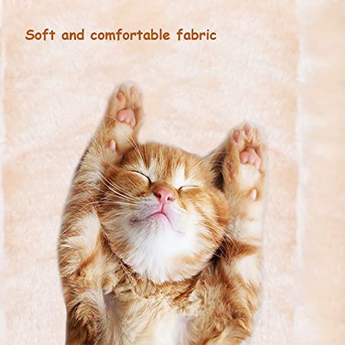 SYANDLVY Small Cat Tree for Indoor Large Cats, Kittens Condo with Scratching Post and Board, Modern Activity Tower with Cave (Beige) - color: Beige