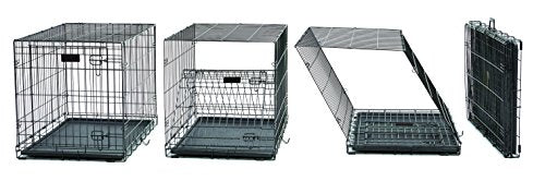MidWest Homes for Pets Ultima Pro Heavy-Duty 30-Inch Dog Crate, Ultra-Strong Steel Double Door Pet Cage for Medium-Sized Breeds, Accessories Included - size: 30.7"L x 19.3"W x 21.5"H