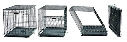 MidWest Homes for Pets Ultima Pro Heavy-Duty 30-Inch Dog Crate, Ultra-Strong Steel Double Door Pet Cage for Medium-Sized Breeds, Accessories Included - size: 30.7"L x 19.3"W x 21.5"H
