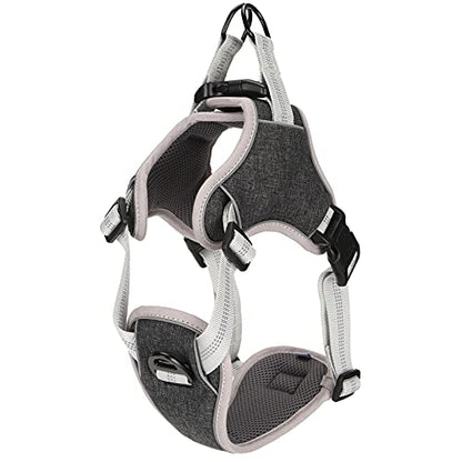 Dog Vest Harness Adjustable Reflective Chest Strap for Large Medium Dogs - Anti - Lost 360° Pressure Relief, Comfortable Fit, Night Safety (XL) - size: XL