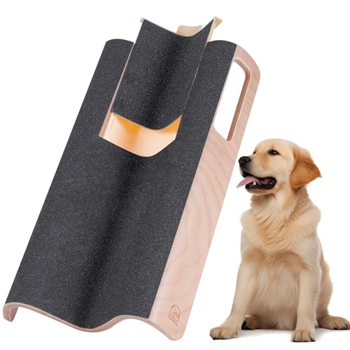 M-Shaped Dog Scratch Pad for Nails with Treat Box, Dog Nail Scratch Board for Large Dogs, Dog Nail File Toy and Shorten Dog’s Side Nail Easier (with Treat Box, L)