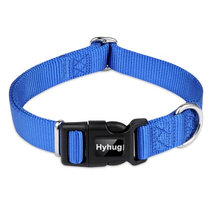 Small Dog Collar Quick-Release Blue| Heavy-Duty Nylon Puppy Collar, Adjustable & Durable Pet Supplies for Boy & Girl Dogs (Small, Bright Blue) - color: Bright Blue, size: Small