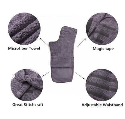 Geyecete Dog Bathrobe Towel Dog Drying Coat-Dry Fast Dog Bag-Pineapple Grid Fast Drying Super Absorbent Pet Dog Cat Bath Robe Towel-Gray-S - color: Gray(Pineapple grid), size: Small