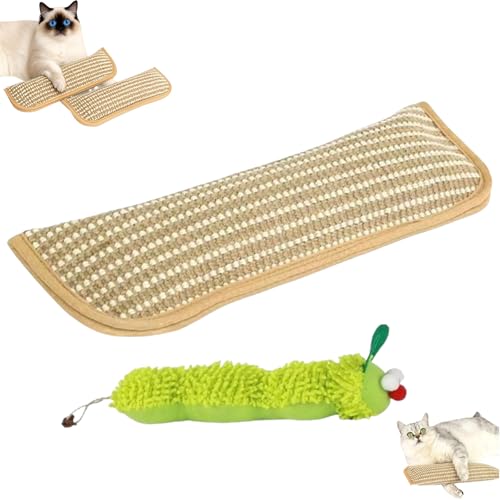 Catnip Kicker Pillow, Interactive Catnip Chew Toy, Soft Scratchable Material Feeds Your Cat’s Natural Instincts, Teeth Cleaning & Anxiety Relief (Caterpillar Style) - color: Caterpillar style