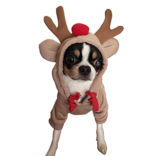 Pet Clothes Dogs Hoodie Sweatshirt - Elk Fruit Shape Cold Weather Clothes Costume Outfit for Puppy Cats Small MediumDog (Small) - color: Elk, size: Small