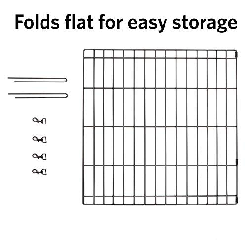 MidWest Homes for Pets Universal Pet Playpen 2-Panel Extension Kit | Fits Metal 24-Inch Dog Pens | Kit Measures 24H x 47.50W Inches| Includes 4 Thumb Snaps, 2 Ground Stakes - color: Black, size: 24H-Inch Pen Extension Panel