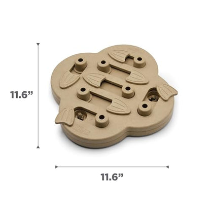 Outward Hound by Nina Ottosson Dog Hide N' Slide Treat Puzzle Enrichment Toy, Level 2 Intermediate, Tan, Composite - color: Dog Hide-N-Slide (Tan)