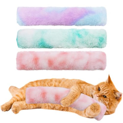 3 Pack Catnip Toys,Soft and Durable Cat Pillows Toys, Rich Color Catnip Toys,Indoor Interactive Cat Kicker Toy, Companion Toys for Cats (Pastel Set) - color: Pastel Set