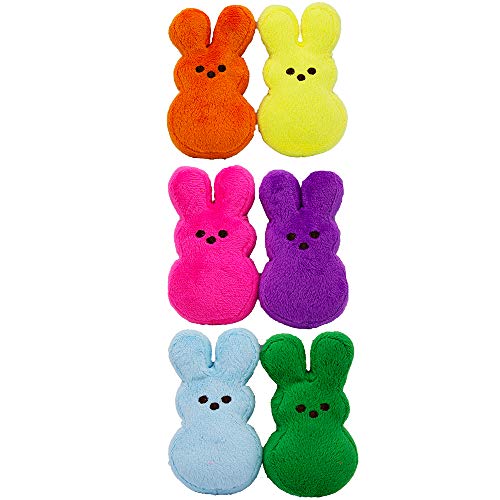Peeps for Pets Plush Bunny Toys for Dogs, Pink/Purple, Mini/2 Pack | Fun Way to Keep Your Pet Entertained for Hours | Soft, Cute, Cuddly, and Squeaky Dog Toys for Easter or Everyday Use